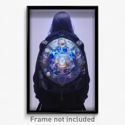 Art Poster - Circular Backpack (Psychedelic Trippy Weird 11x17 Print)