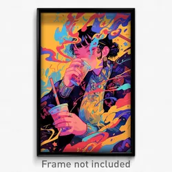 Art Poster - Smooth Brown Sugar Milk Tea (Psychedelic Trippy Weird 11x17 Print)