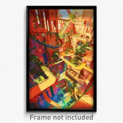Art Poster - Miniature Friary (Psychedelic Trippy Weird 11x17 Print)