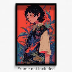 Art Poster - Boy Feeling Resignation Wearing Ancient Cropped Vest (Print)