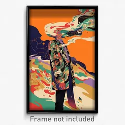 Art Poster - Distant Wheels (Psychedelic Trippy Weird 11x17 Print)