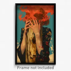 Art Poster - Wooden Flame (Psychedelic Trippy Weird 11x17 Print)