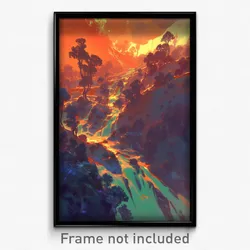 Art Poster - Subtle Hills (Psychedelic Trippy Weird 11x17 Print)