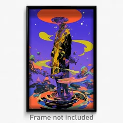 Art Poster - Dark Fountain (Psychedelic Trippy Weird 11x17 Print)