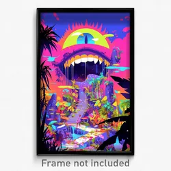 Art Poster - Outrageous Jungle (Psychedelic Trippy Weird 11x17 Print)