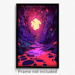 Art Poster - Dreary Cave (Psychedelic Trippy Weird 11x17 Print)