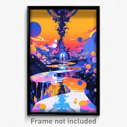 Art Poster - Violet Slit (Psychedelic Trippy Weird 11x17 Print)