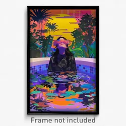 Art Poster - Lavish Pool (Psychedelic Trippy Weird 11x17 Print)