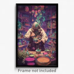 Art Poster - Agitated Apothecary (Psychedelic Trippy Weird 11x17 Print)