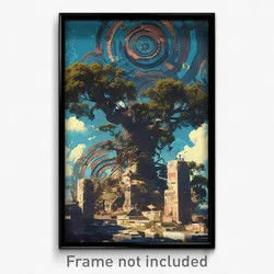 Art Poster - Bronze Encampment (Psychedelic Trippy Weird 11x17 Print)