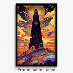 Art Poster - Meager Obelisk (Psychedelic Trippy Weird 11x17 Print)