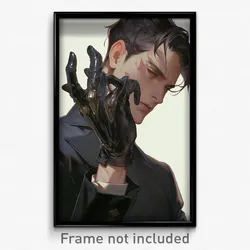 Art Poster - Boy Feeling Dislike Wearing Attractive Single Glove (Print)