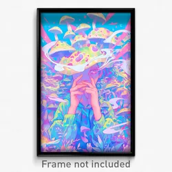 Art Poster - White Wheel (Psychedelic Trippy Weird 11x17 Print)
