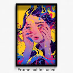 Anime Art Poster - Woman Feeling Discombobulated Wearing Crazy Micro (Print)