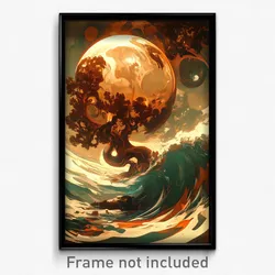 Art Poster - Spherical Rapids (Psychedelic Trippy Weird 11x17 Print)