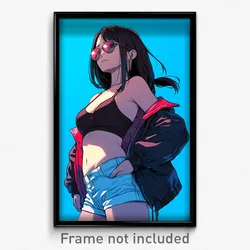 Art Poster - Japanese Robin Feeling Bitter Wearing Brief Aviator Sunglasses