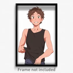 Anime Art Poster - Man Feeling Dazed Wearing Able Black Tank Top (Print)