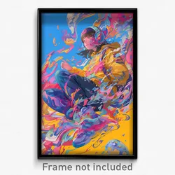 Art Poster - Acidic Earthquake (Psychedelic Trippy Weird 11x17 Print)