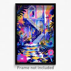 Art Poster - Infamous Chateau (Psychedelic Trippy Weird 11x17 Print)