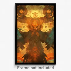 Art Poster - Cool Mexican Plate (Psychedelic Trippy Weird 11x17 Print)