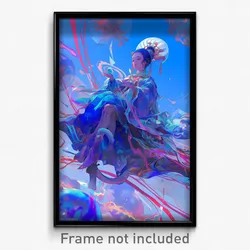 Anime Art Poster - Woman Feeling Enlightened Wearing Jagged Shell (Print)