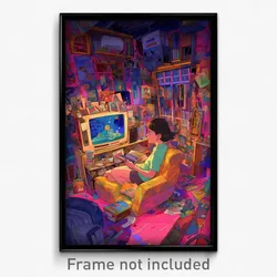 Art Poster - Captivating Comic Book Store (Psychedelic Trippy Weird 11x17 Print)