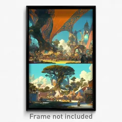 Art Poster - Advanced Encampment (Psychedelic Trippy Weird 11x17 Print)
