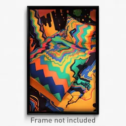 Art Poster - Shifty Pillow (Psychedelic Trippy Weird 11x17 Print)