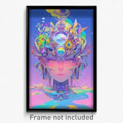 Art Poster - Dazzling Head (Psychedelic Trippy Weird 11x17 Print)