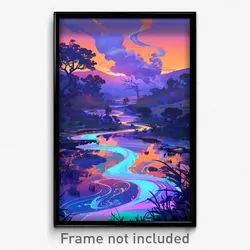 Art Poster - Smoggy Fen (Psychedelic Trippy Weird 11x17 Print)
