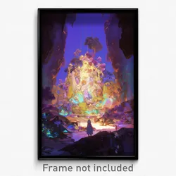 Art Poster - Dark Cave (Psychedelic Trippy Weird 11x17 Print)