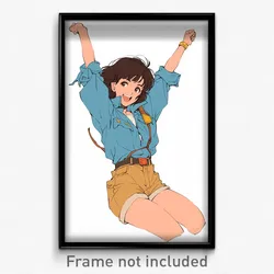 Anime Art Poster - Girl Feeling Jubilation Wearing Livid German Clothes (Print)