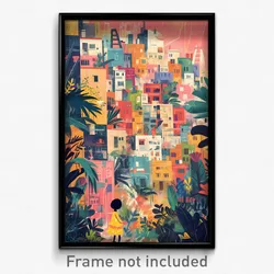 Art Poster - Noted Spanish City (Psychedelic Trippy Weird 11x17 Print)