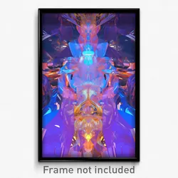 Art Poster - Kaleidoscopic Racecar (Psychedelic Trippy Weird 11x17 Print)