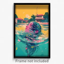 Art Poster - Watery Vienna (Psychedelic Trippy Weird 11x17 Print)