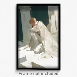 Art Poster - Man Feeling Powerless Wearing Perfect Wedding Dress (Print)
