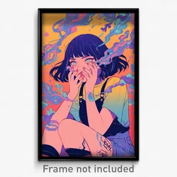 Art Poster - Woman Feeling Annoyance Wearing Steel Multi Strapped (Print)