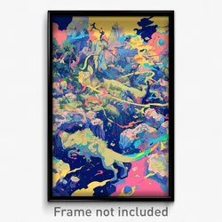 Art Poster - Villainous Zoo (Psychedelic Trippy Weird 11x17 Print)