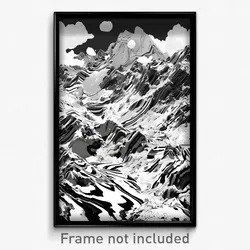 Art Poster - Multicolored Ridgeline (Psychedelic Trippy Weird 11x17 Print)