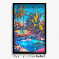 Art Poster - Imperfect Conservatory (Psychedelic Trippy Weird 11x17 Print)