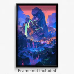Art Poster - Glaring Cloud Forest (Psychedelic Trippy Weird 11x17 Print)