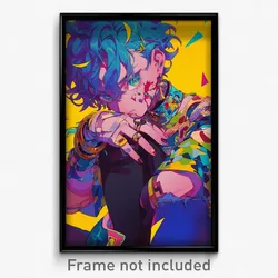 Art Poster - Boy Feeling Hate Wearing Kaleidoscopic Dressing (Print)