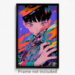 Art Poster - Boy Feeling Surprise Wearing Acclaimed Ribbon Trim (Print)