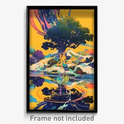 Art Poster - Tidy Isthmus (Psychedelic Trippy Weird 11x17 Print)