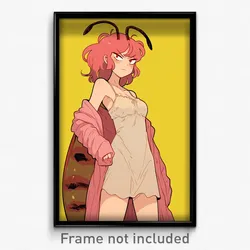 Art Poster - Larva Feeling Grouchiness Wearing Defiant Nightgown