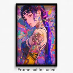 Art Poster - Attractive Body (Psychedelic Trippy Weird 11x17 Print)
