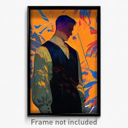Art Poster - Man Feeling Comfortable Wearing Modest Buttons (Print)