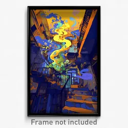 Art Poster - Neglected Brewery (Psychedelic Trippy Weird 11x17 Print)