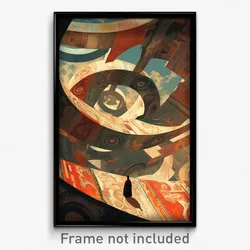 Art Poster - Oval City (Psychedelic Trippy Weird 11x17 Print)