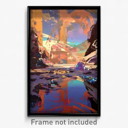 Art Poster - Admirable Marsh (Psychedelic Trippy Weird 11x17 Print)